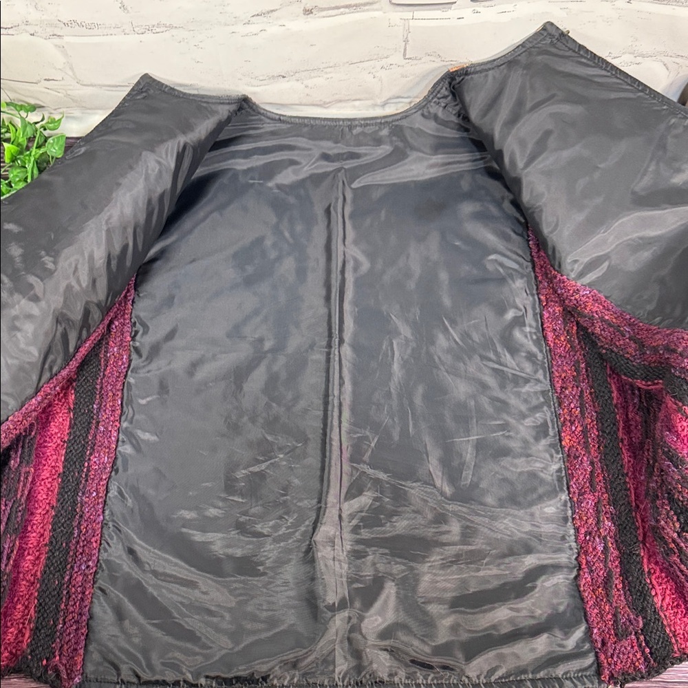 Floral and Grapevine Tapestry Jacket Knit Sleeves. Eclectic Grandma. Vintage - Picture 14 of 14